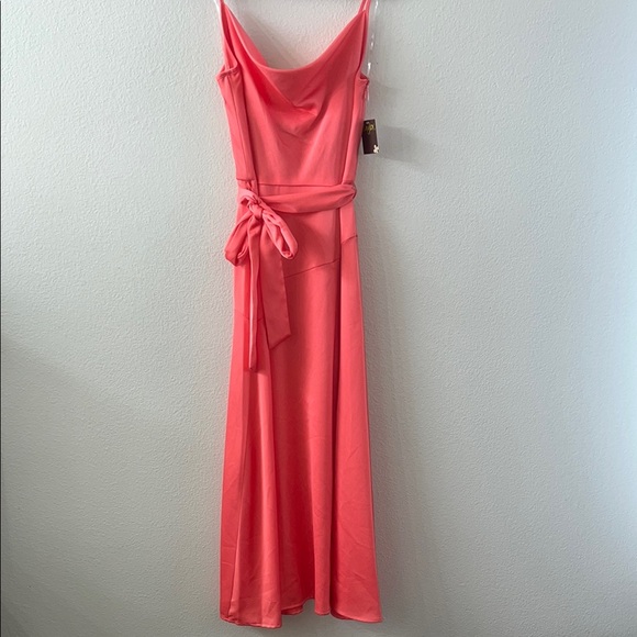Taylor Dresses & Skirts - Taylor Coral Maxi Neck Tie Front Dress. NWT size 8